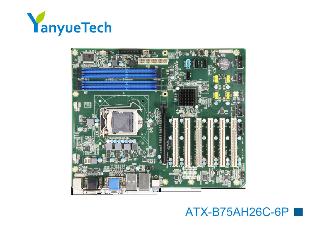 PCI слота 6 USB 7 COM 12 LAN 6 обломока 2 материнской платы PCH B75 ATX-B75AH26C-6P Intel промышленный ATX